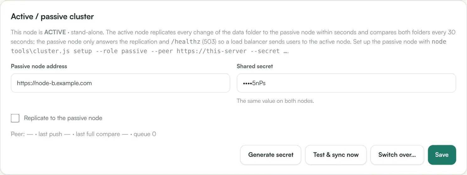 Platform → Cluster